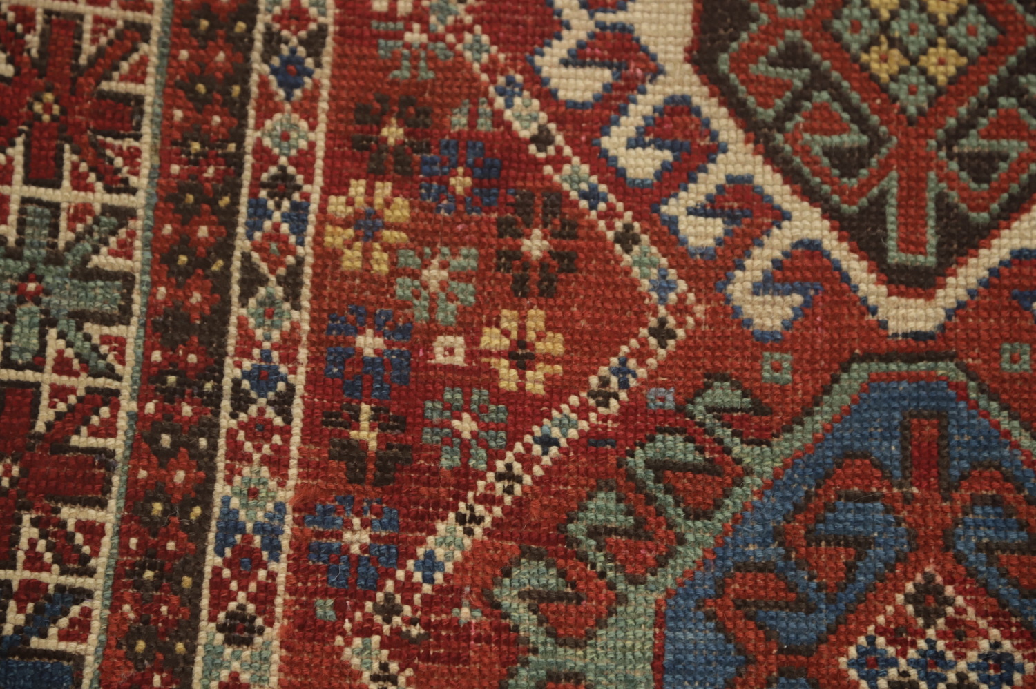 Pre-1900 Antique Kazak Vegetable Dye Rug 3x5
