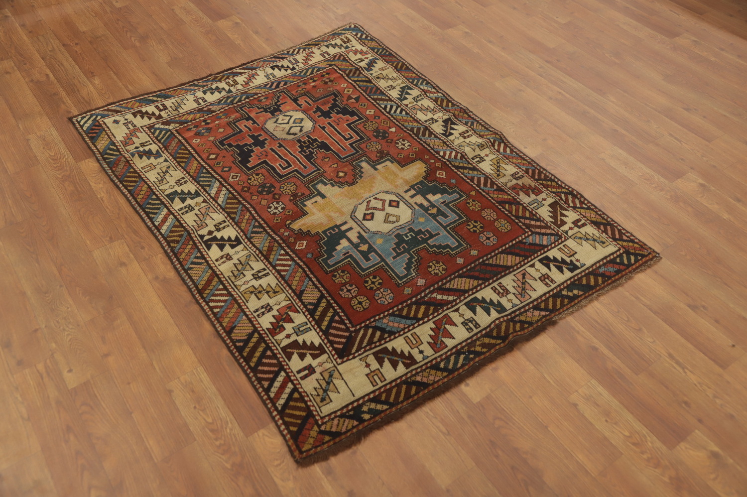 Pre-1900 Antique Shirvan Vegetable Dye Rug 3x4