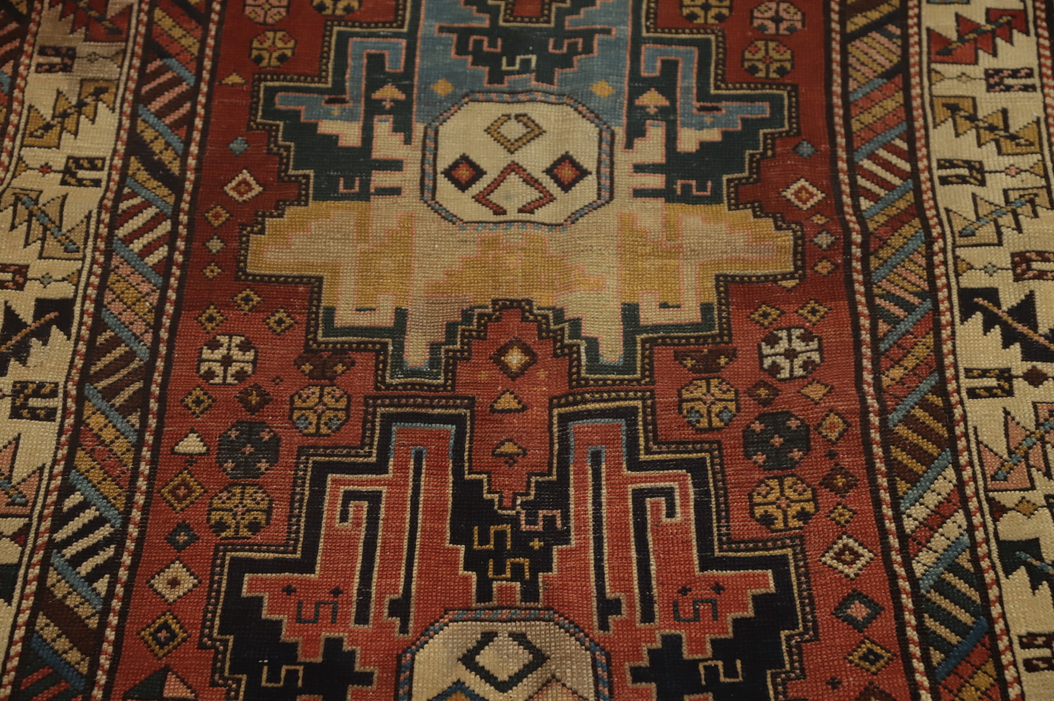 Pre-1900 Antique Shirvan Vegetable Dye Rug 3x4