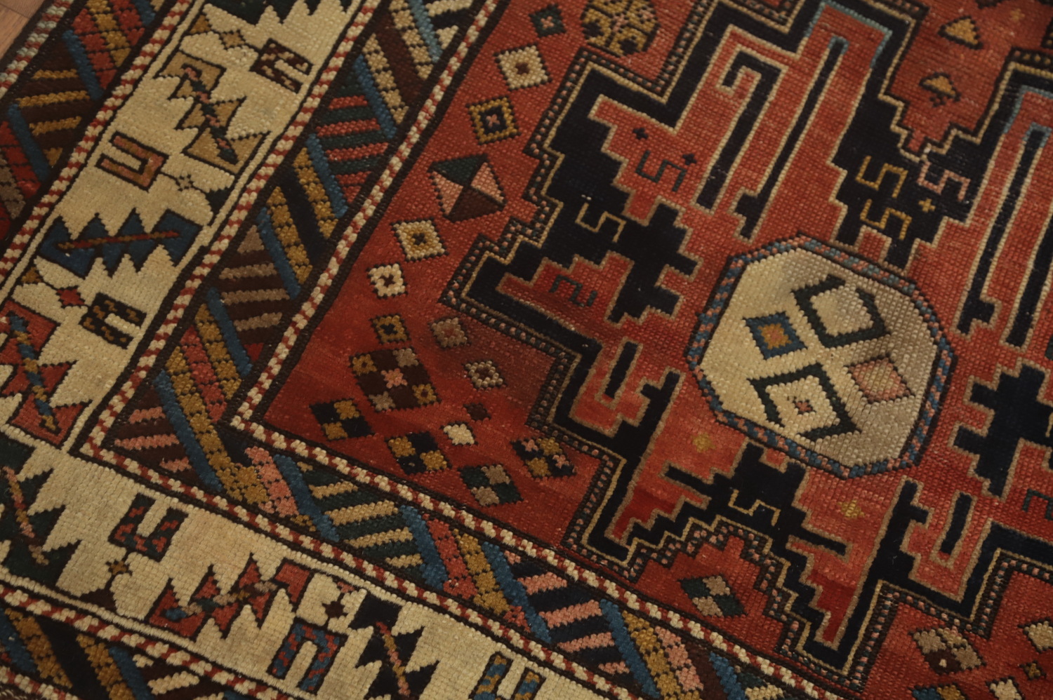 Pre-1900 Antique Shirvan Vegetable Dye Rug 3x4