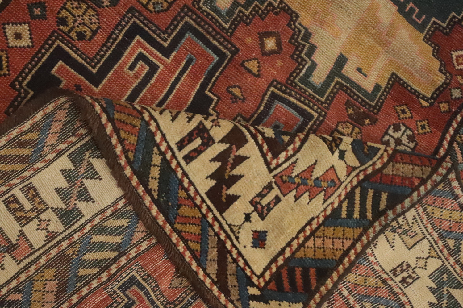 Pre-1900 Antique Shirvan Vegetable Dye Rug 3x4