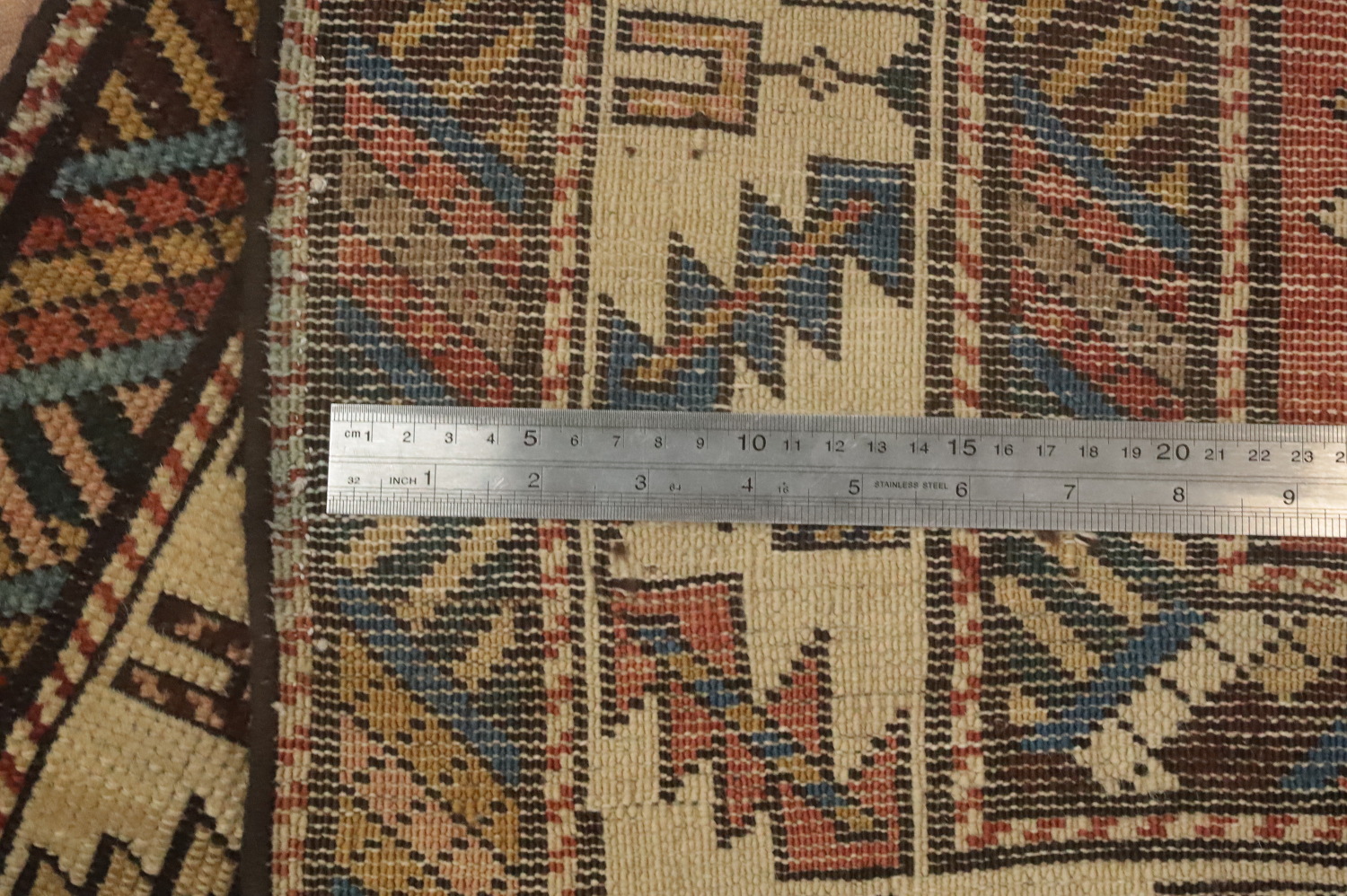 Pre-1900 Antique Shirvan Vegetable Dye Rug 3x4