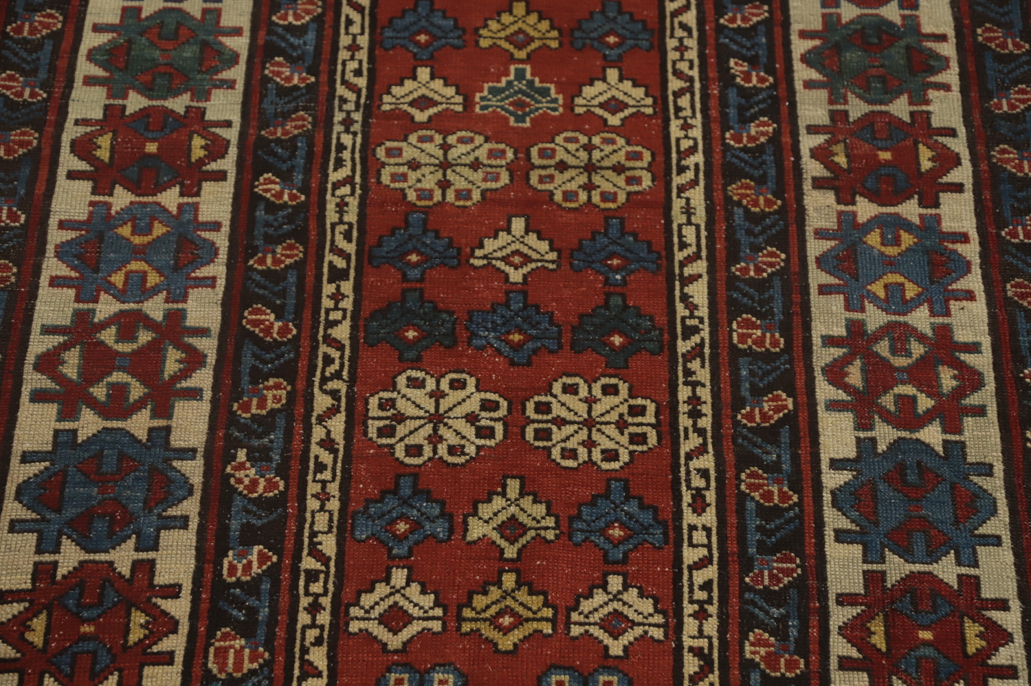 Pre-1900 Antique Kazak Vegetable Dye Rug 3x6