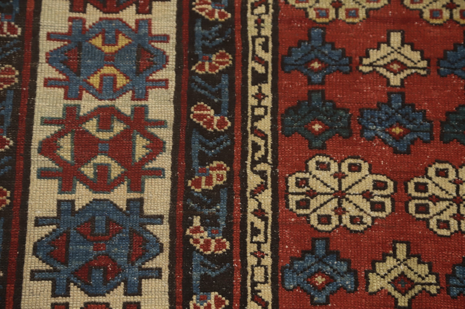 Pre-1900 Antique Kazak Vegetable Dye Rug 3x6