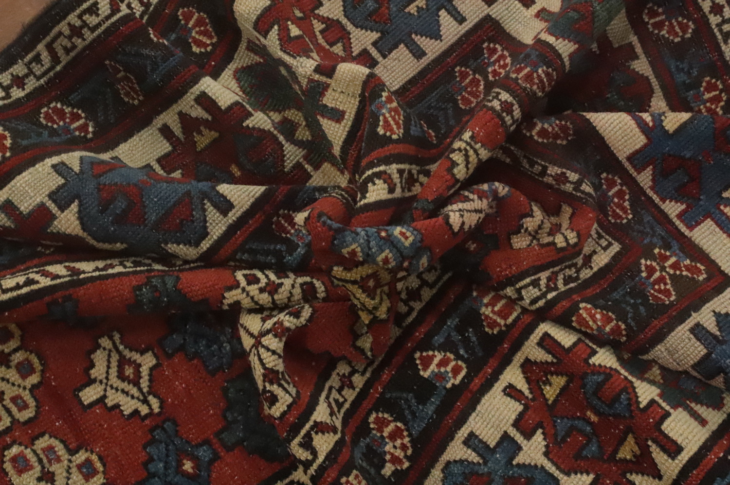 Pre-1900 Antique Kazak Vegetable Dye Rug 3x6