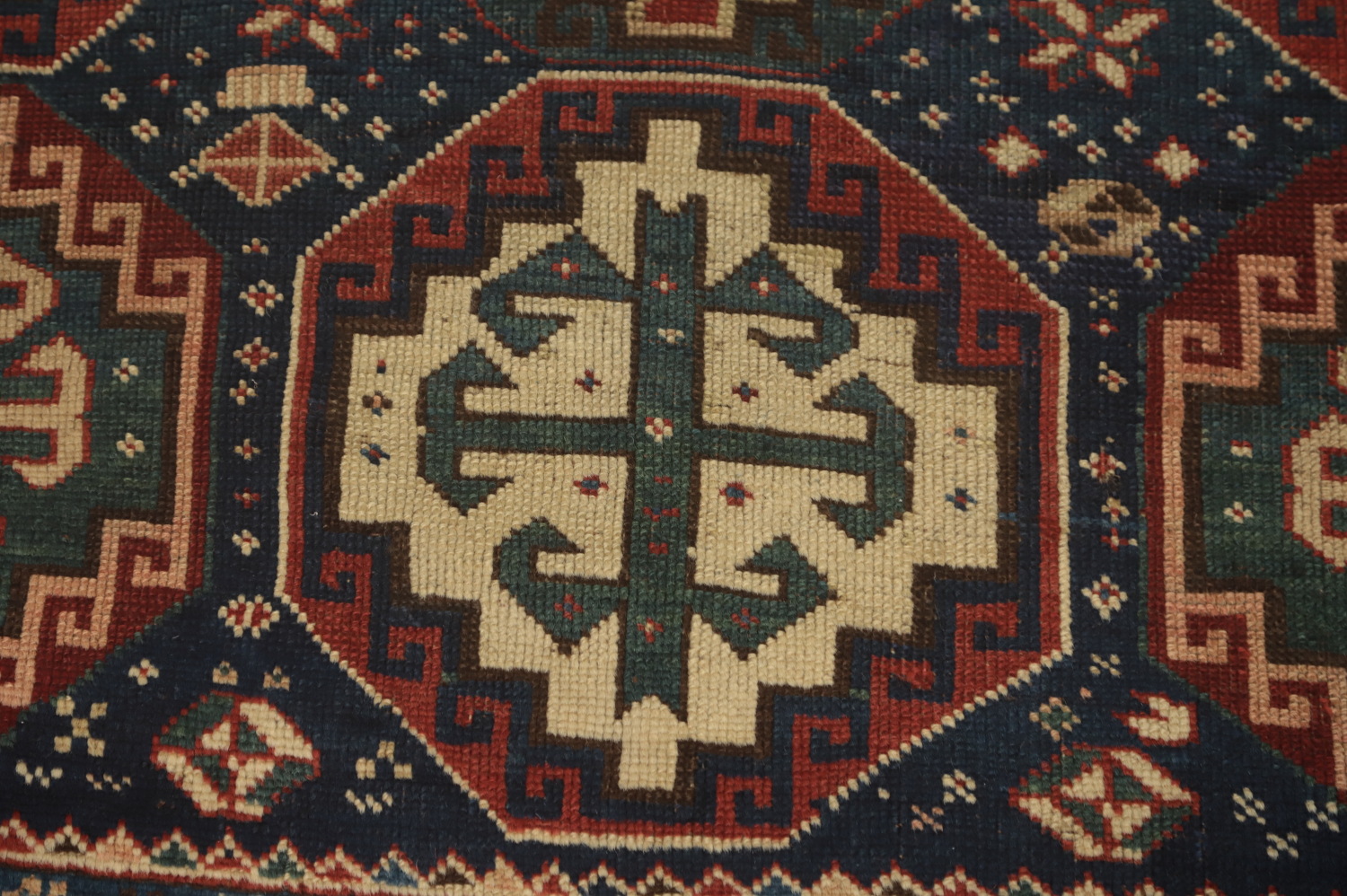 Pre-1900 Antique Kazak Vegetable Dye Rug 4x7