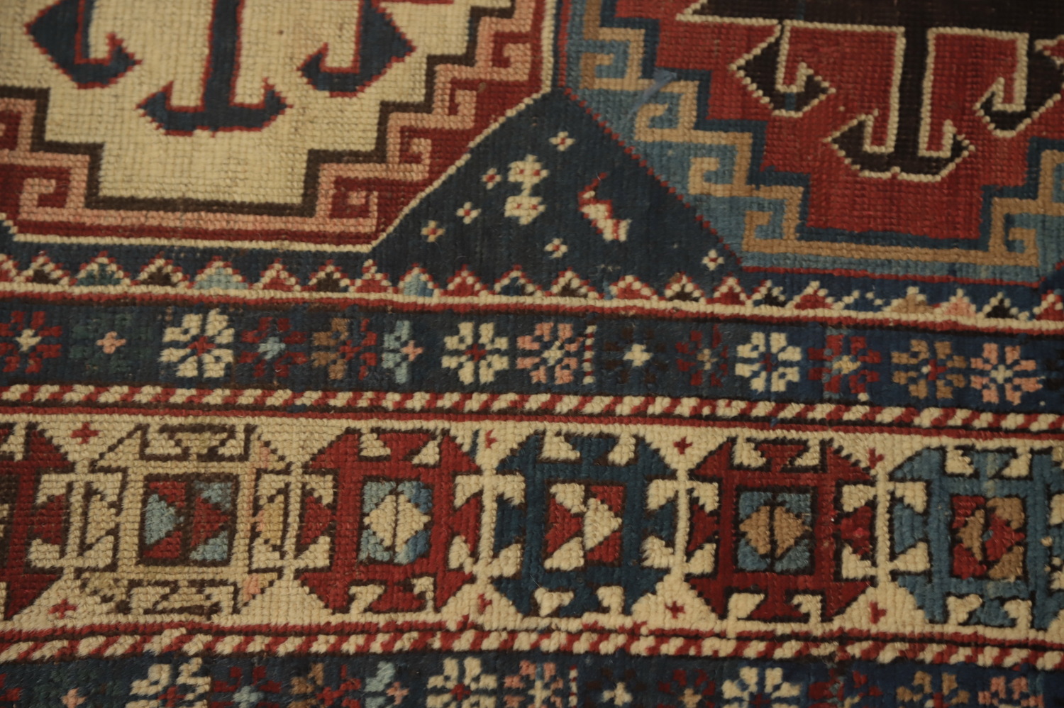 Pre-1900 Antique Kazak Vegetable Dye Rug 4x7