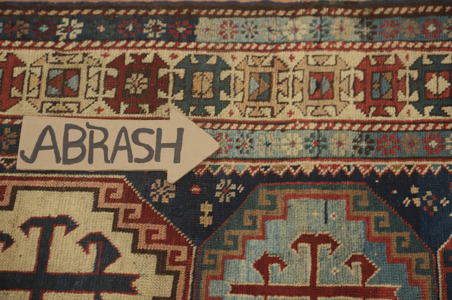 Pre-1900 Antique Kazak Vegetable Dye Rug 4x7