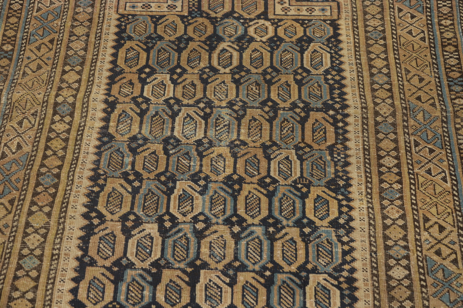 Pre-1900 Antique Kazak Vegetable Dye Rug 3x5