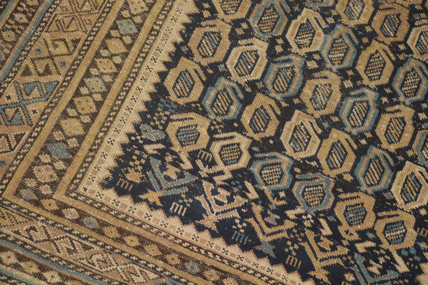 Pre-1900 Antique Kazak Vegetable Dye Rug 3x5