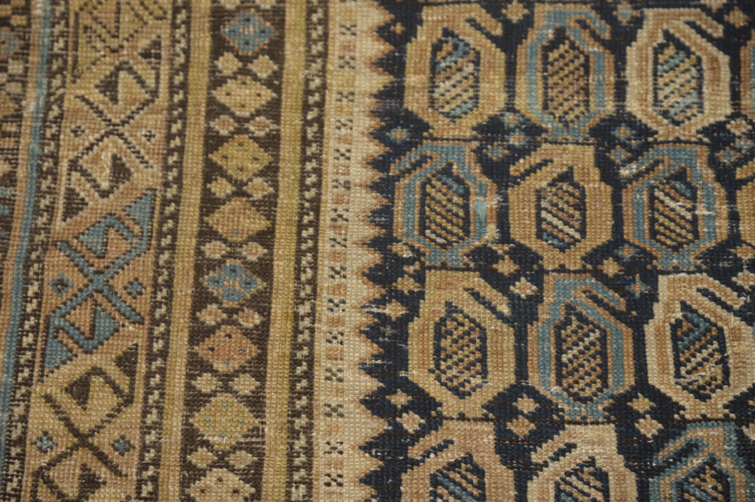 Pre-1900 Antique Kazak Vegetable Dye Rug 3x5