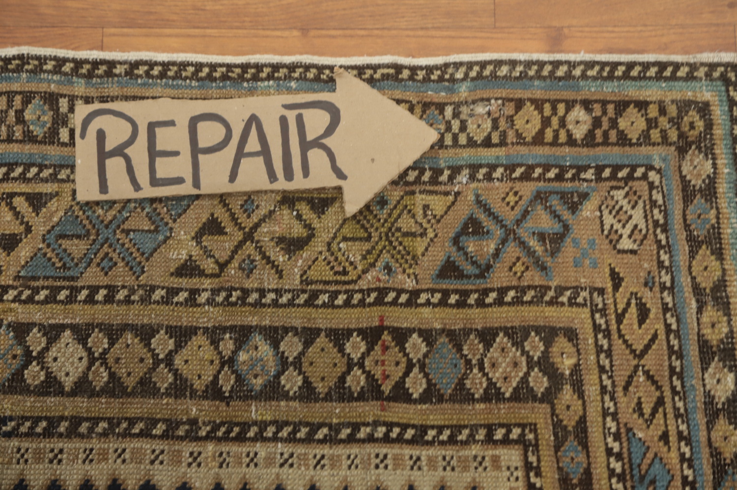 Pre-1900 Antique Kazak Vegetable Dye Rug 3x5