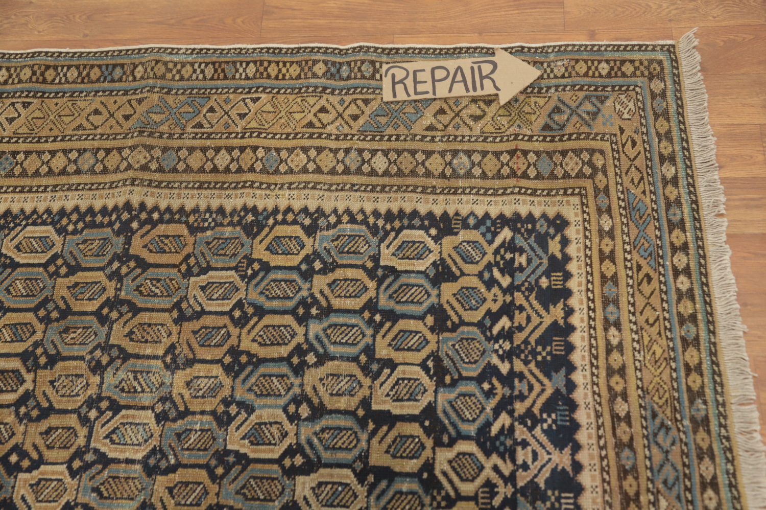 Pre-1900 Antique Kazak Vegetable Dye Rug 3x5