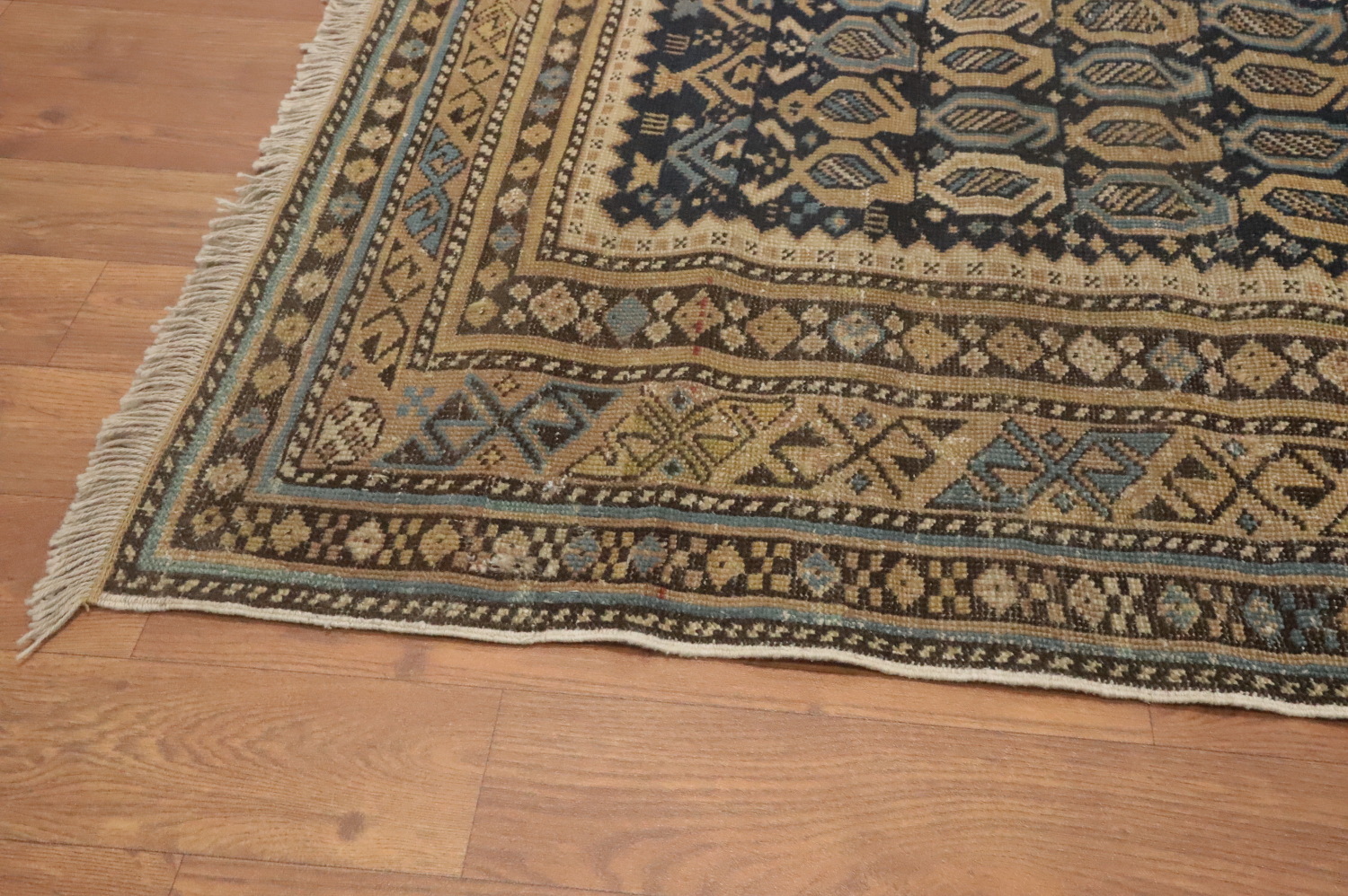Pre-1900 Antique Kazak Vegetable Dye Rug 3x5
