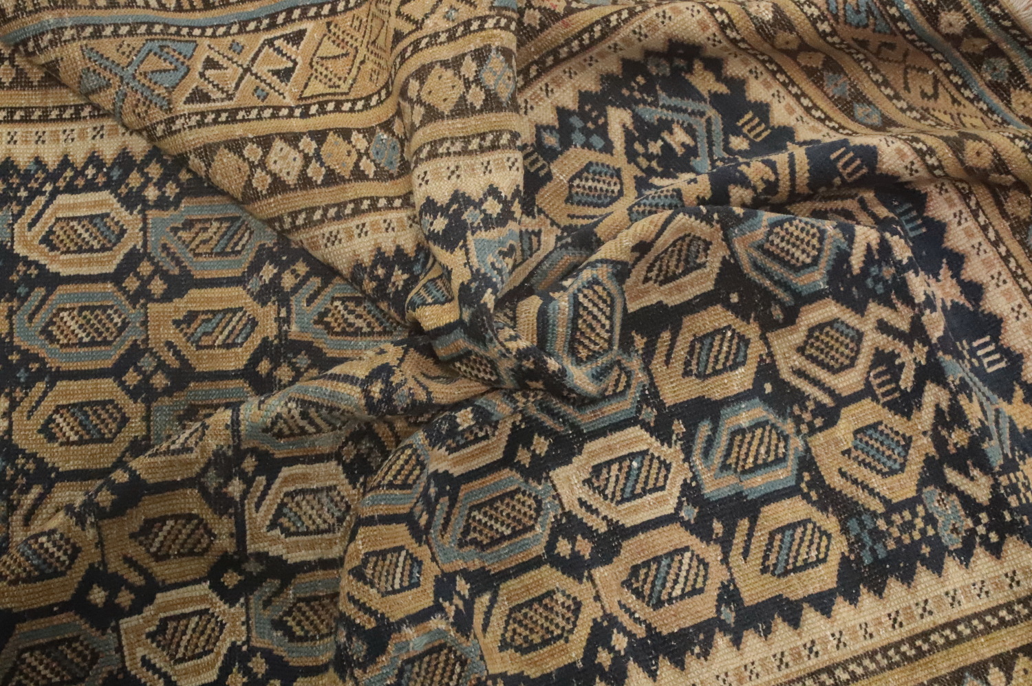 Pre-1900 Antique Kazak Vegetable Dye Rug 3x5