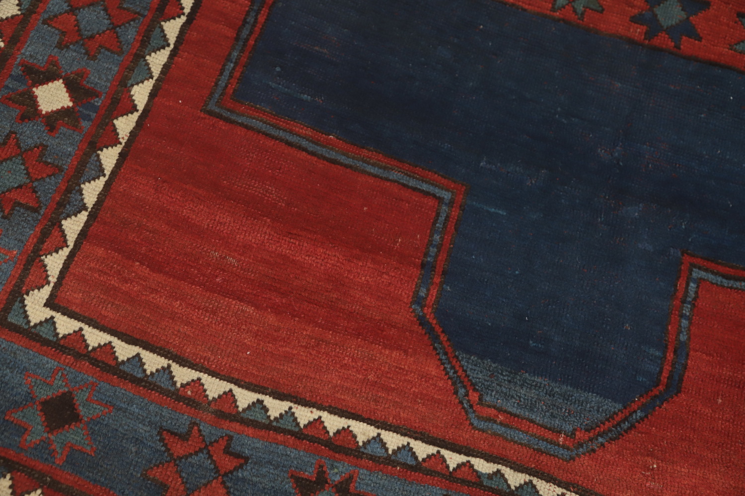 Pre-1900 Antique Kazak Vegetable Dye Rug 5x7