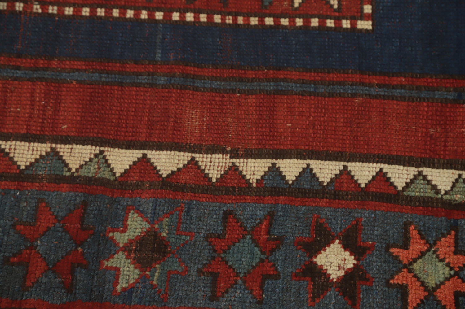 Pre-1900 Antique Kazak Vegetable Dye Rug 5x7