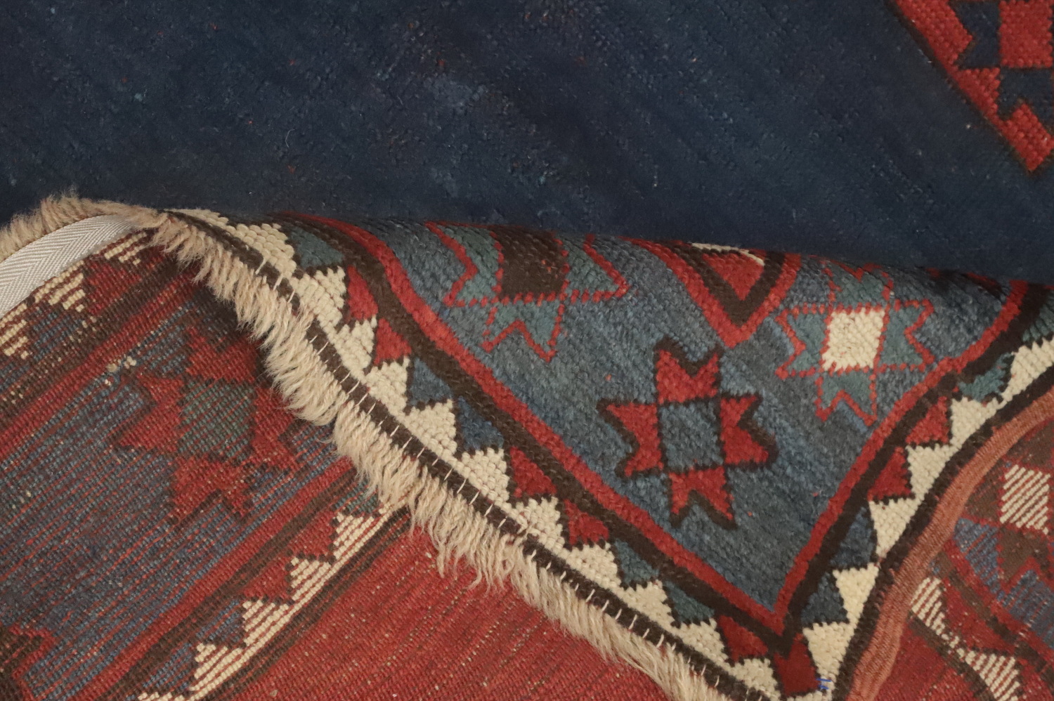 Pre-1900 Antique Kazak Vegetable Dye Rug 5x7