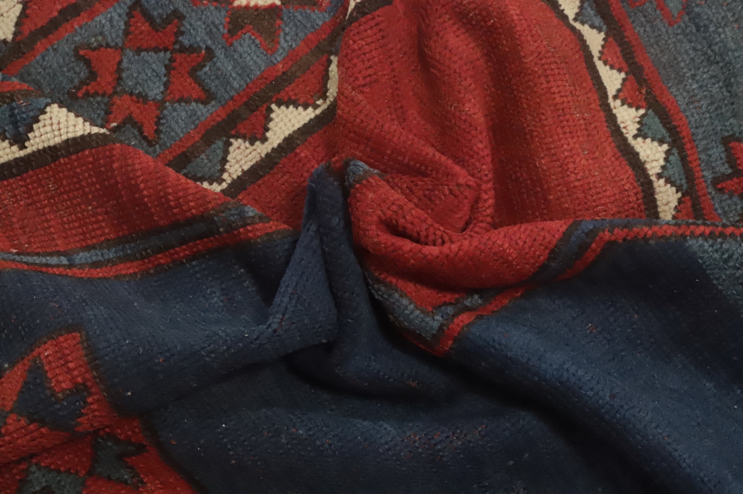 Pre-1900 Antique Kazak Vegetable Dye Rug 5x7
