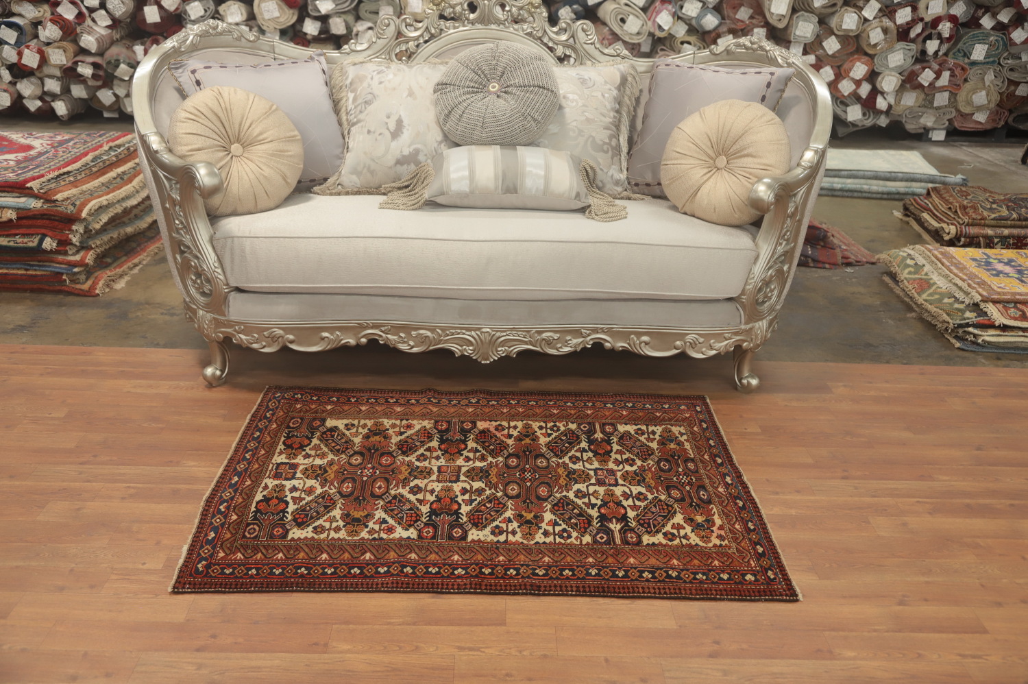 Pre-1900 Antique Shirvan Vegetable Dye Rug 3x4