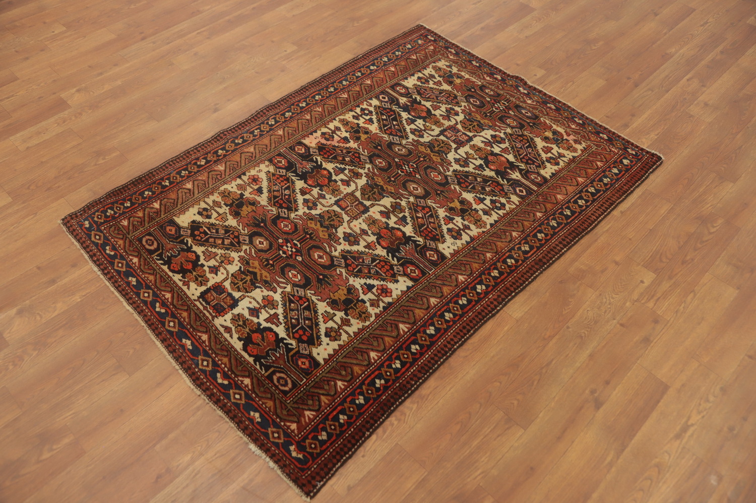 Pre-1900 Antique Shirvan Vegetable Dye Rug 3x4