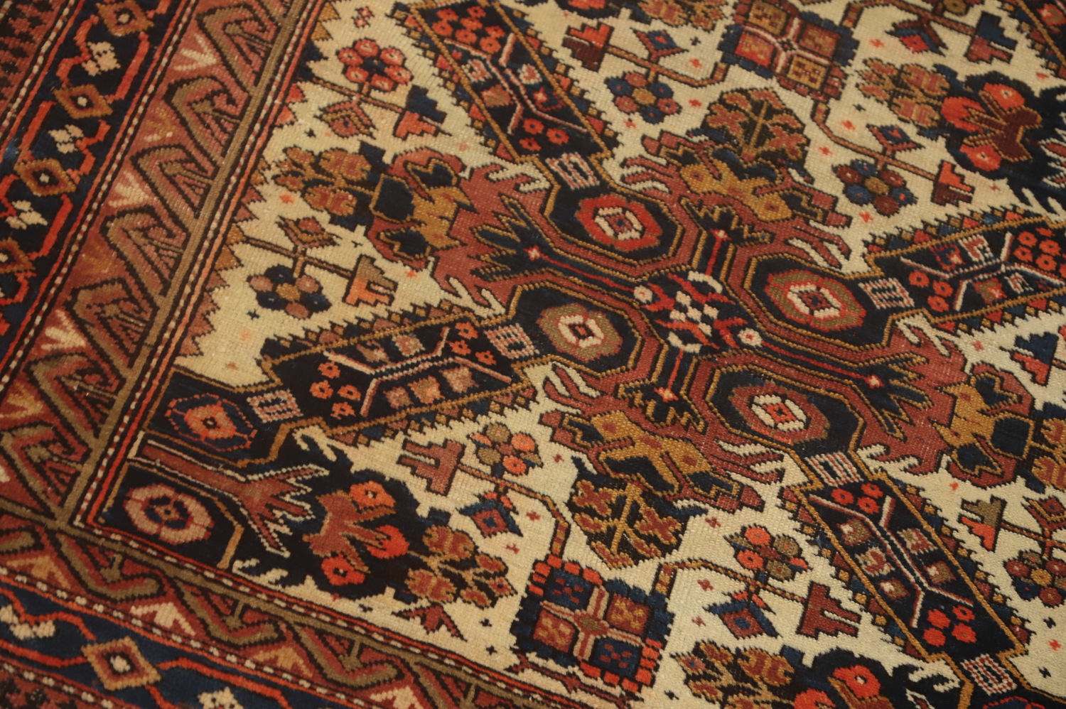 Pre-1900 Antique Shirvan Vegetable Dye Rug 3x4