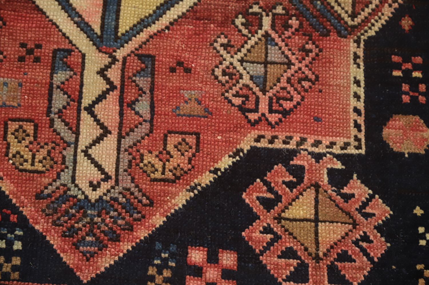 Pre-1900 Antique Kazak Vegetable Dye Rug 4x8