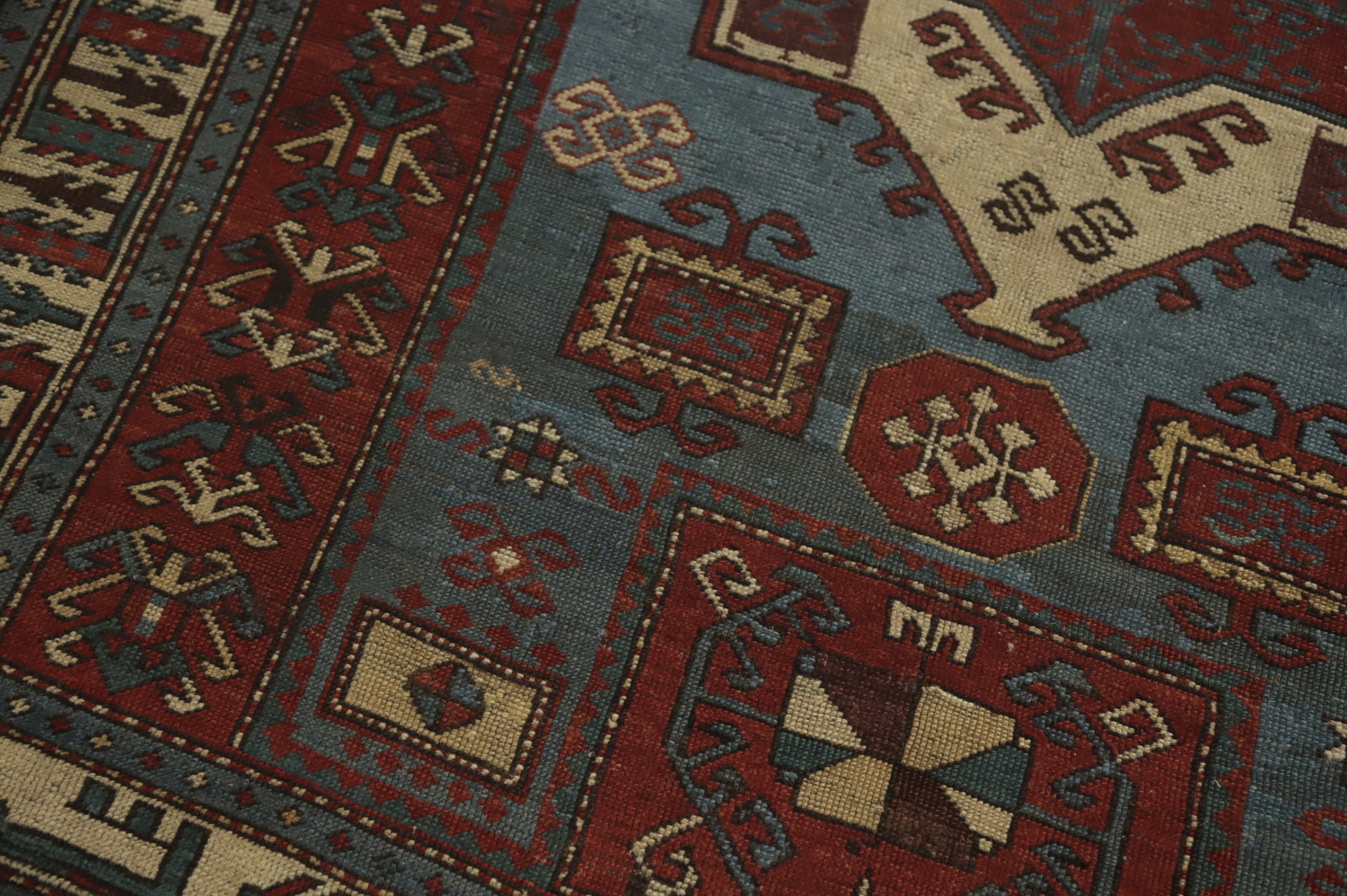 Pre-1900 Antique Kazak Vegetable Dye Rug 5x6