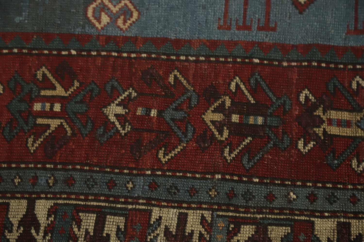 Pre-1900 Antique Kazak Vegetable Dye Rug 5x6