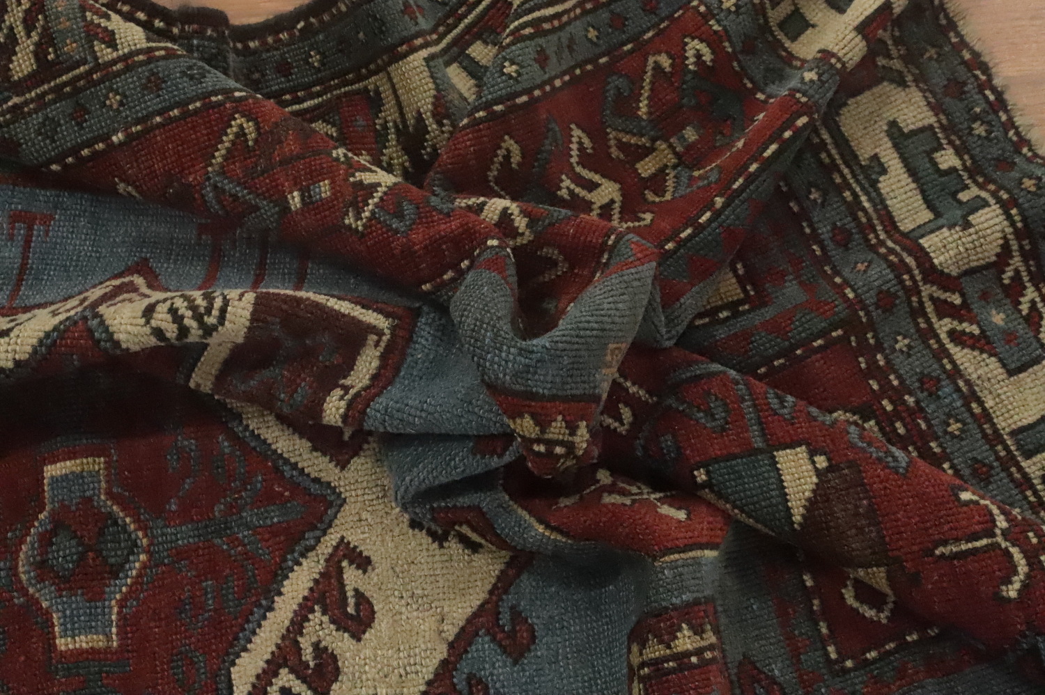 Pre-1900 Antique Kazak Vegetable Dye Rug 5x6