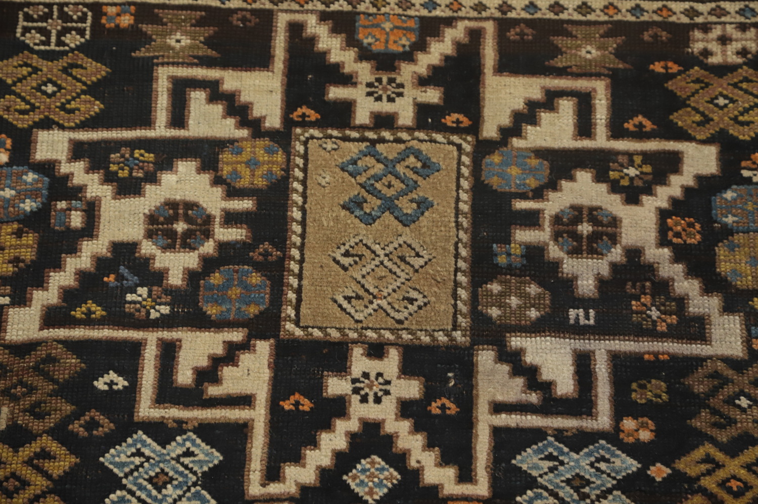 Pre-1900 Antique Shirvan Vegetable Dye Rug 4x5