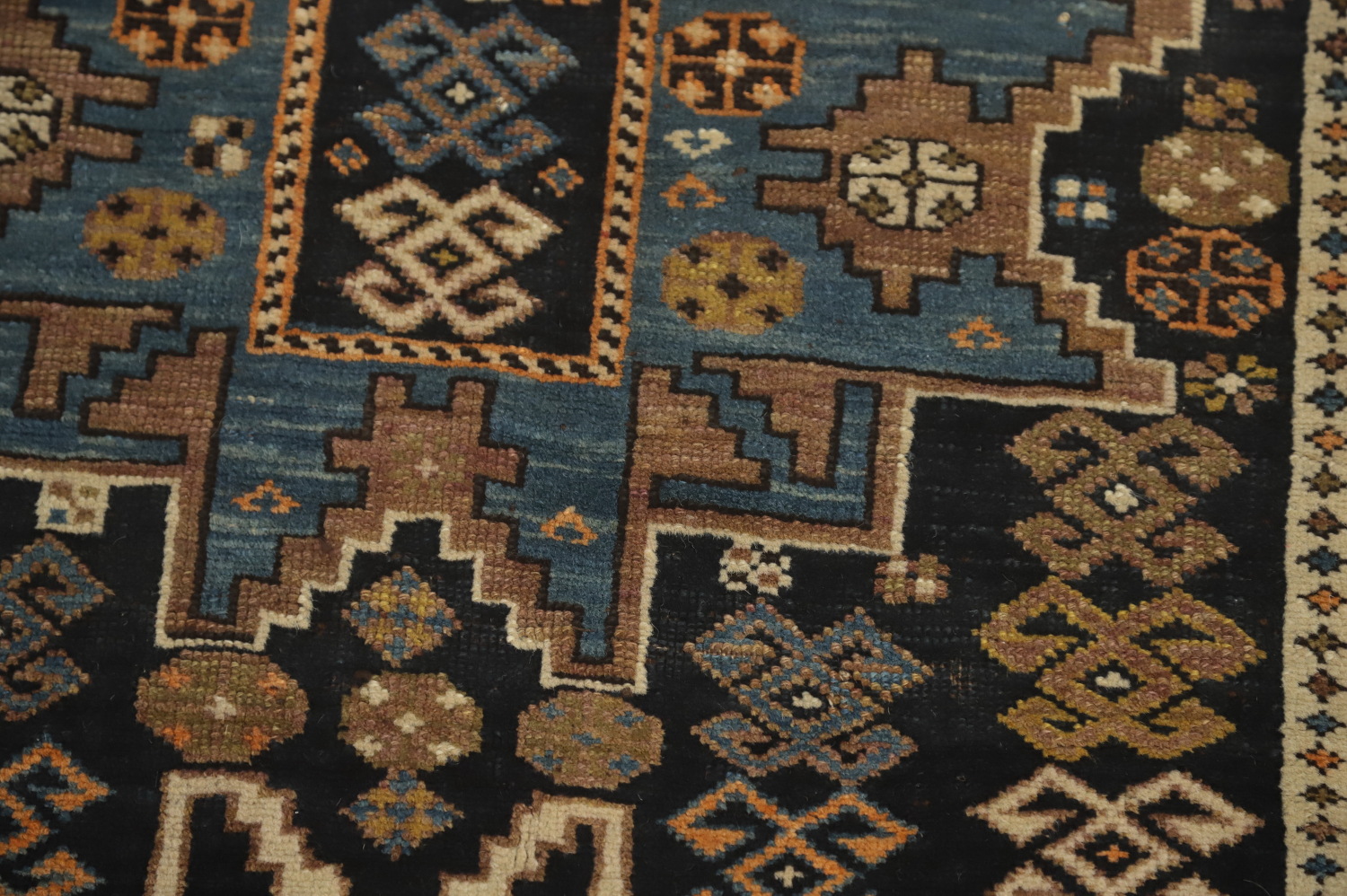 Pre-1900 Antique Shirvan Vegetable Dye Rug 4x5