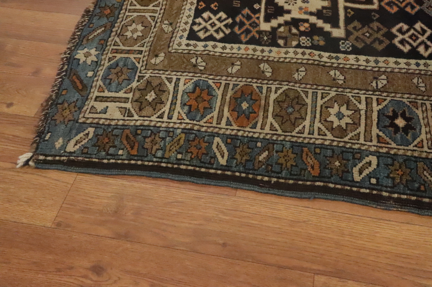Pre-1900 Antique Shirvan Vegetable Dye Rug 4x5