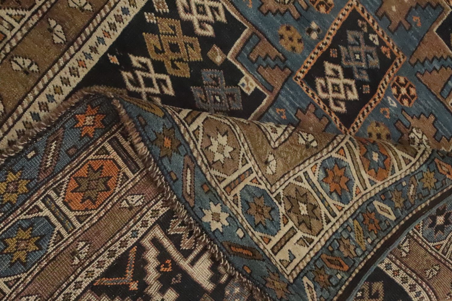 Pre-1900 Antique Shirvan Vegetable Dye Rug 4x5