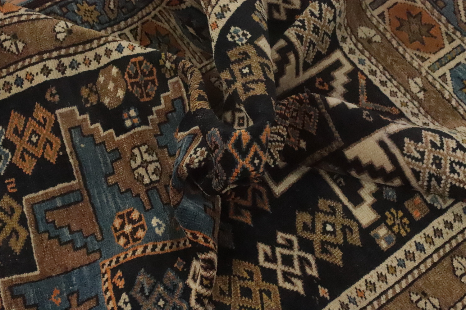 Pre-1900 Antique Shirvan Vegetable Dye Rug 4x5