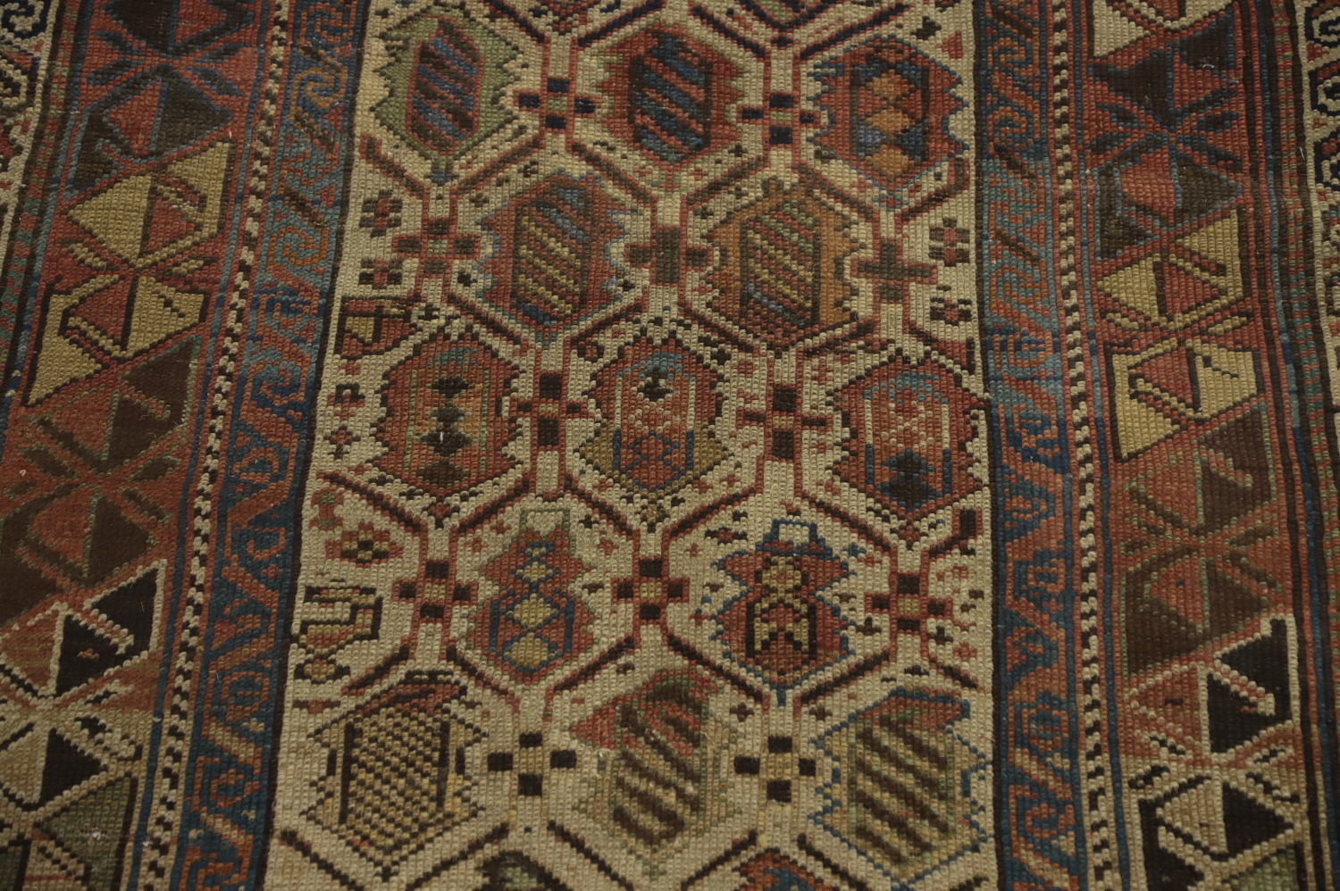 Pre-1900 Antique Kazak Vegetable Dye Rug 3x5