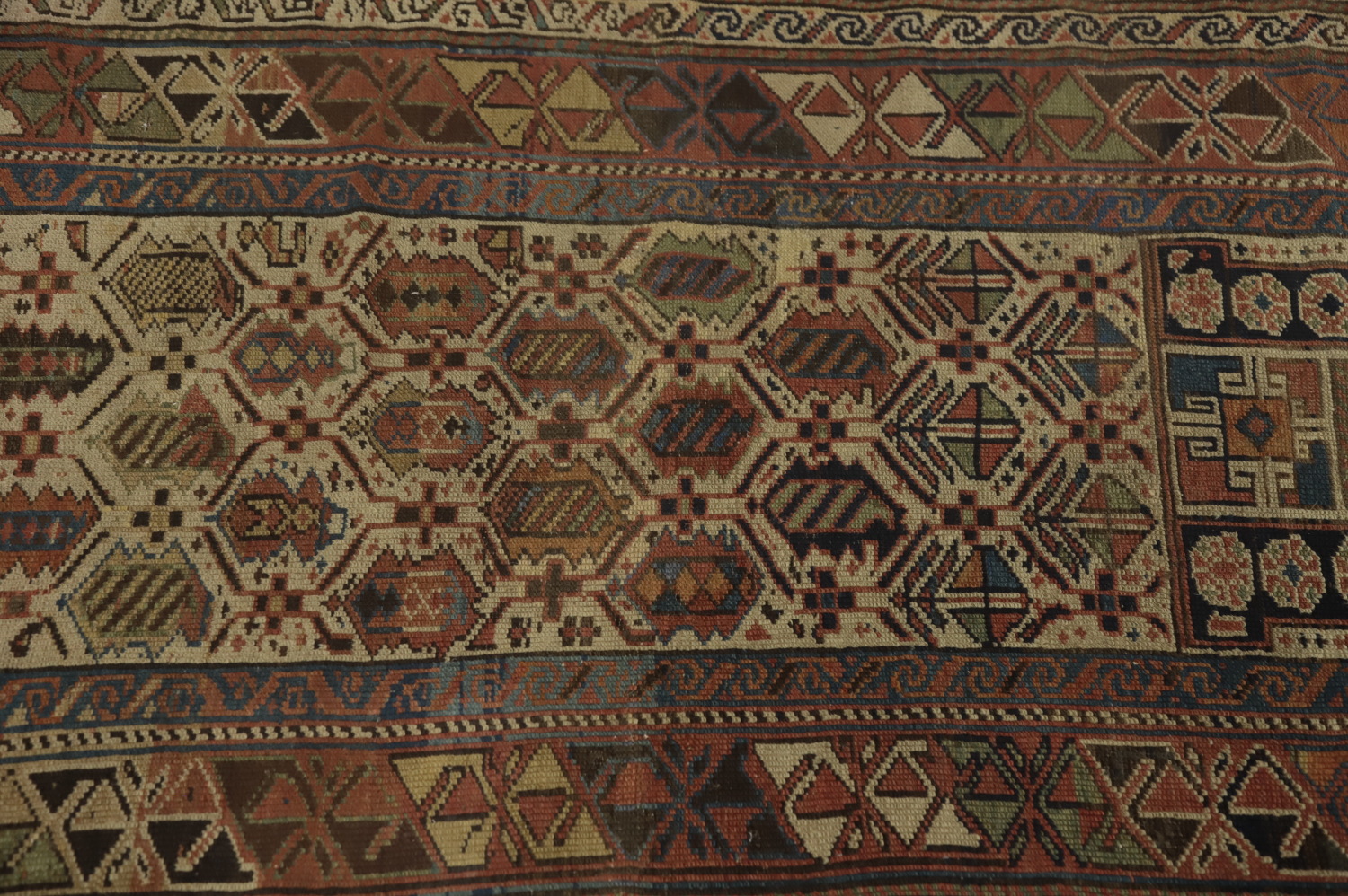 Pre-1900 Antique Kazak Vegetable Dye Rug 3x5