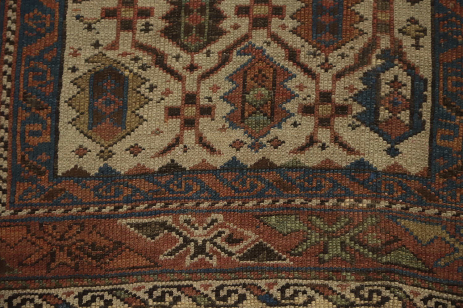 Pre-1900 Antique Kazak Vegetable Dye Rug 3x5