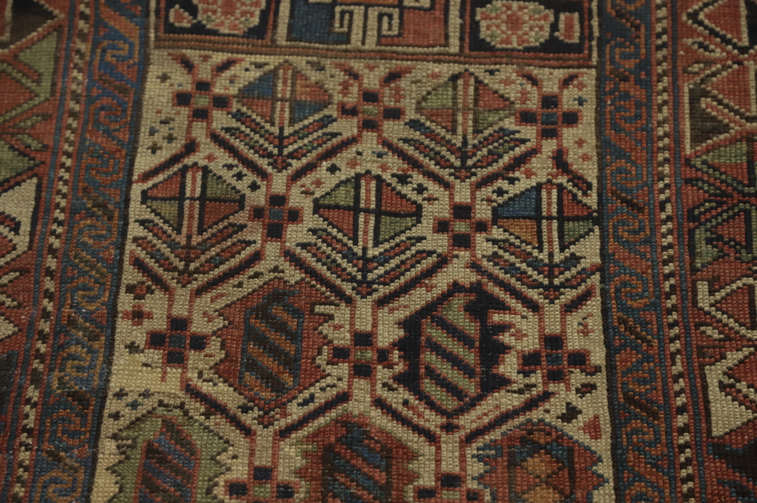 Pre-1900 Antique Kazak Vegetable Dye Rug 3x5