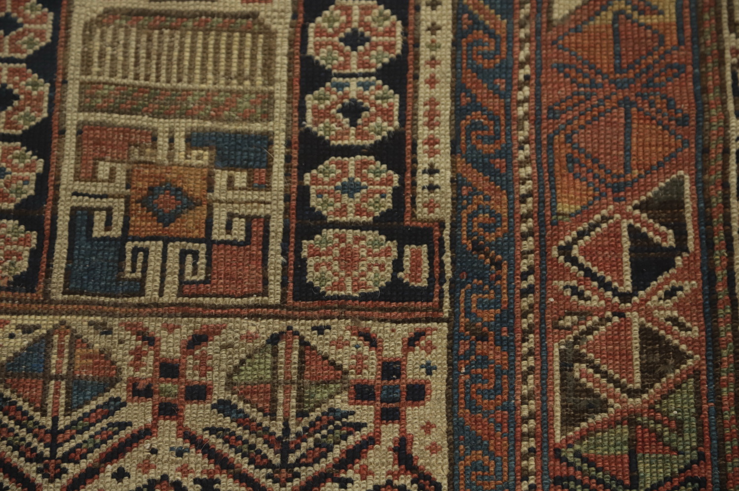 Pre-1900 Antique Kazak Vegetable Dye Rug 3x5