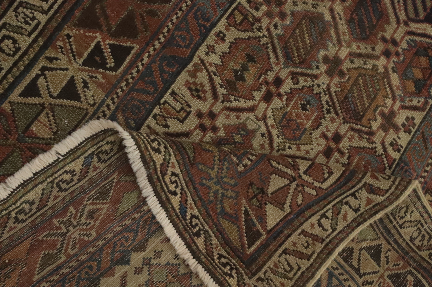 Pre-1900 Antique Kazak Vegetable Dye Rug 3x5