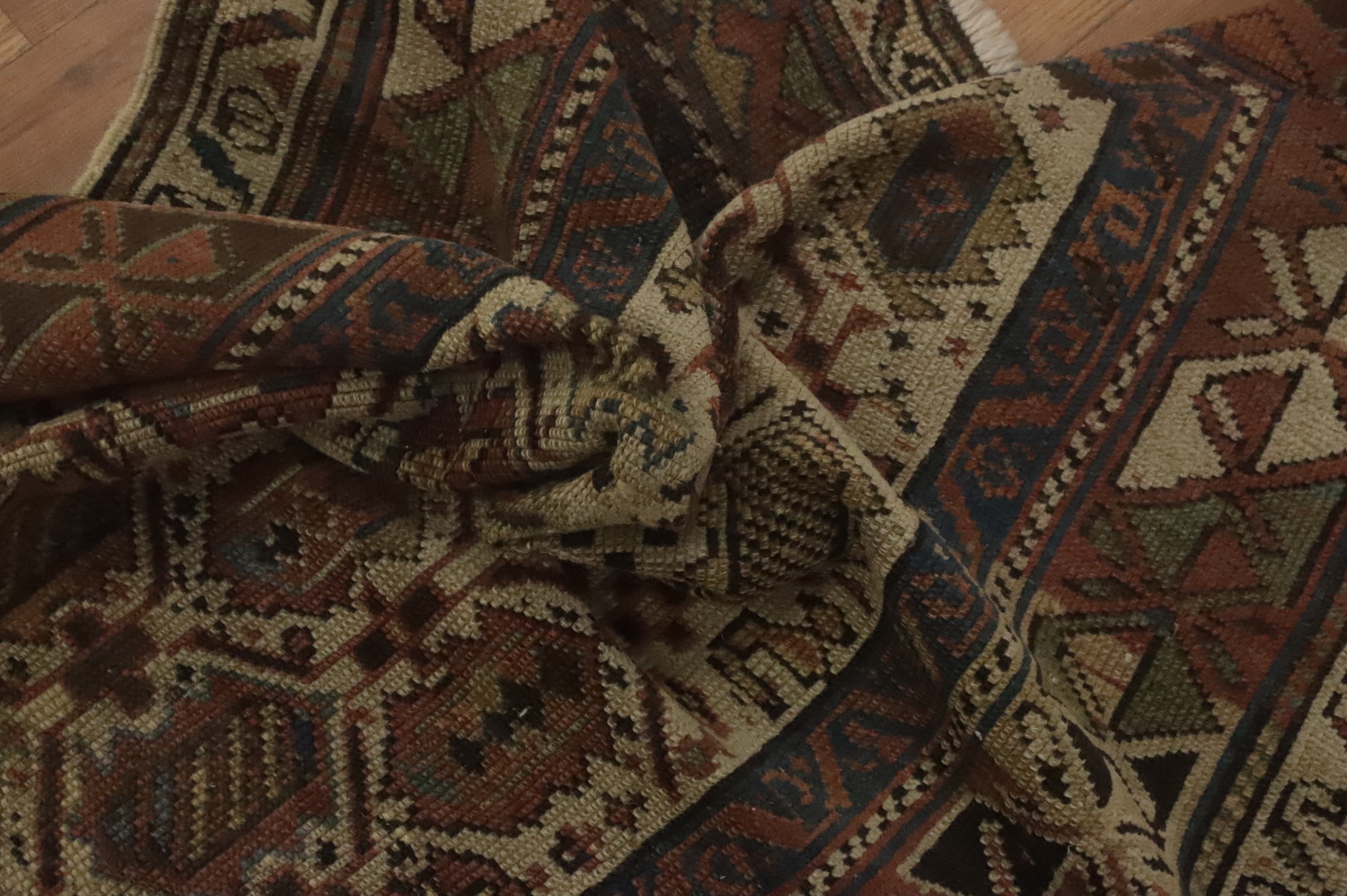 Pre-1900 Antique Kazak Vegetable Dye Rug 3x5