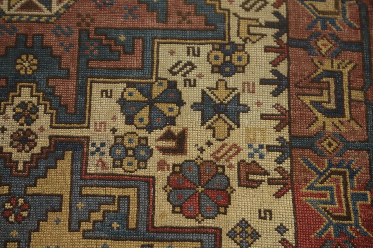 Pre-1900 Antique Kazak Vegetable Dye Rug 3x5