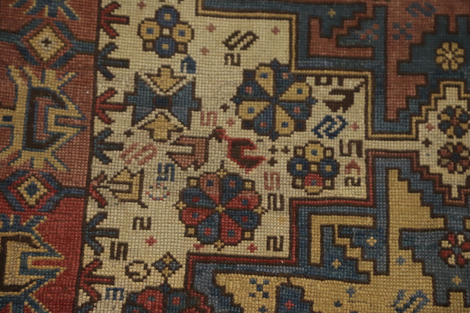 Pre-1900 Antique Kazak Vegetable Dye Rug 3x5