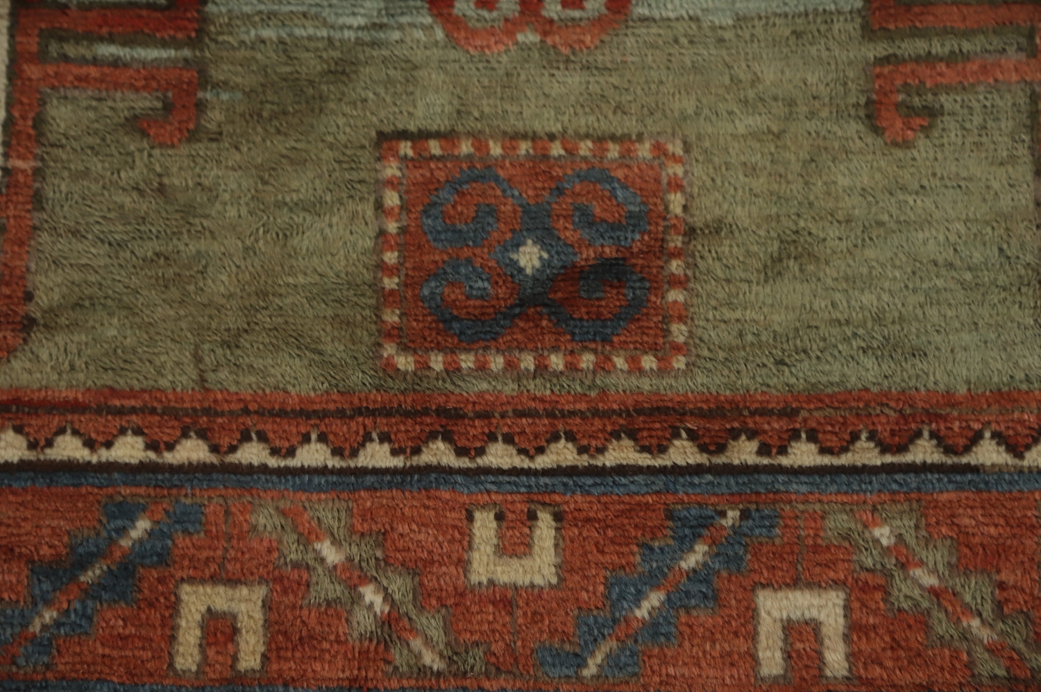 Pre-1900 Antique Kazak Vegetable Dye Area Rug 5x8