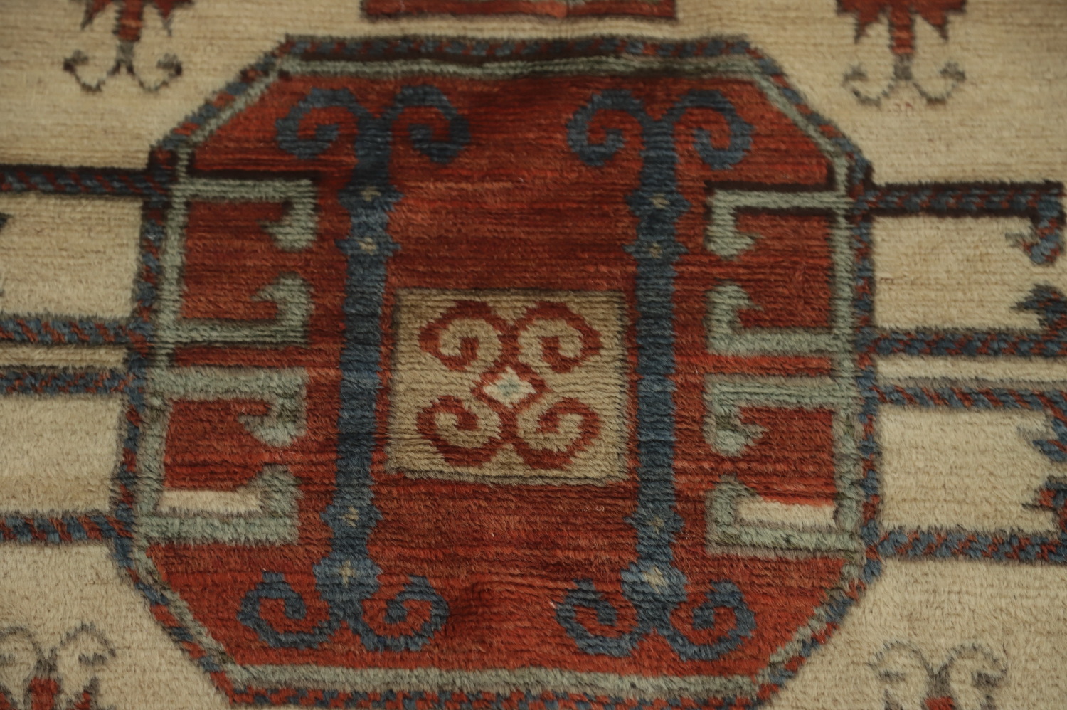 Pre-1900 Antique Kazak Vegetable Dye Area Rug 5x8