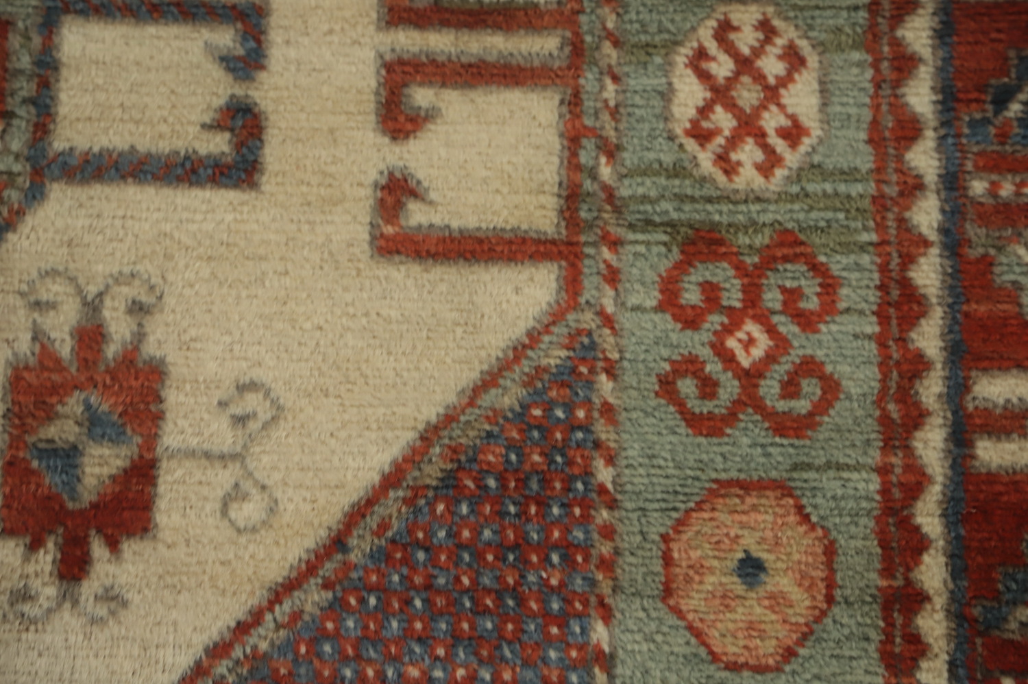 Pre-1900 Antique Kazak Vegetable Dye Area Rug 5x8