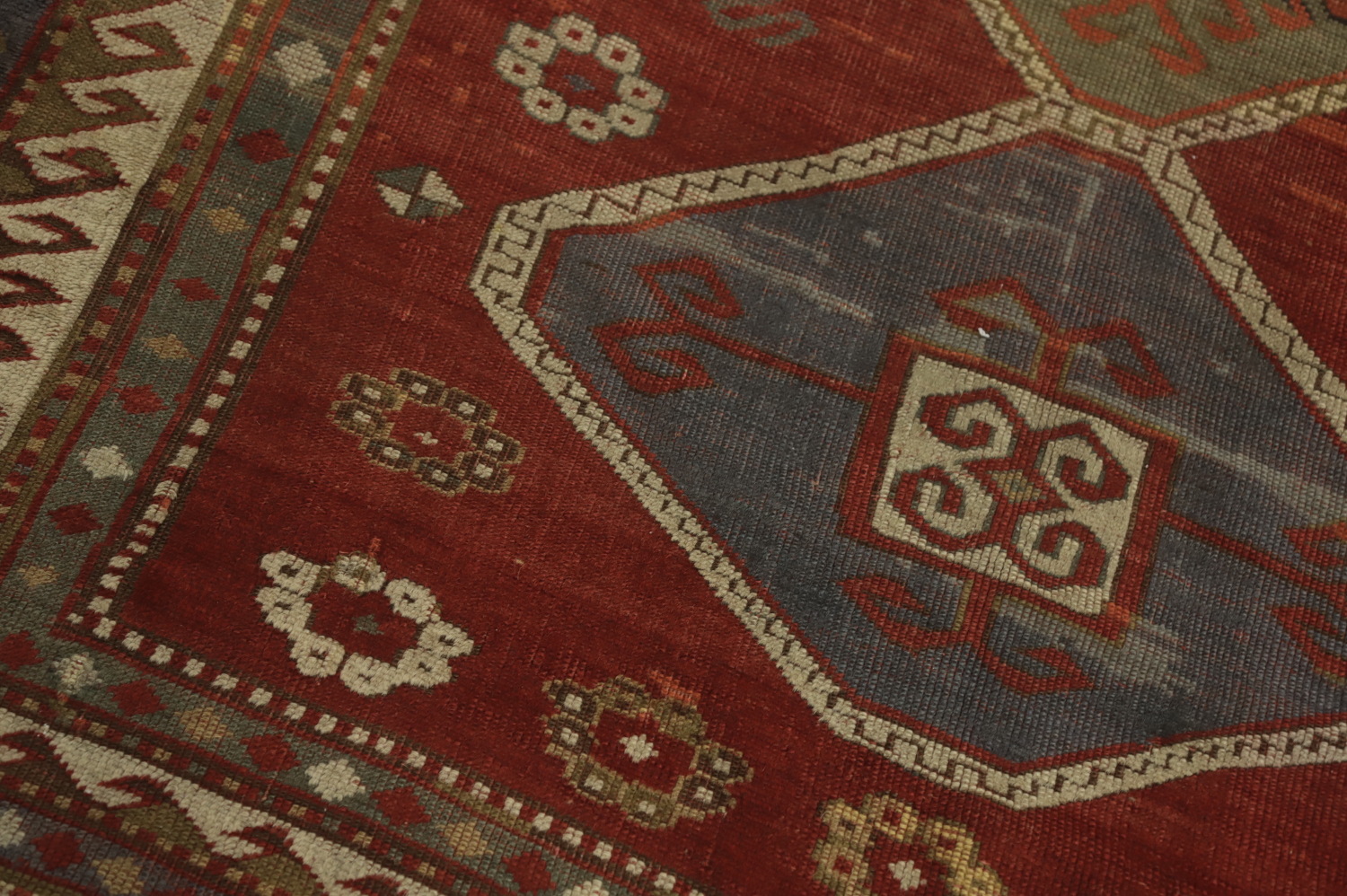 Pre-1900 Antique Kazak Vegetable Dye Rug 5x7