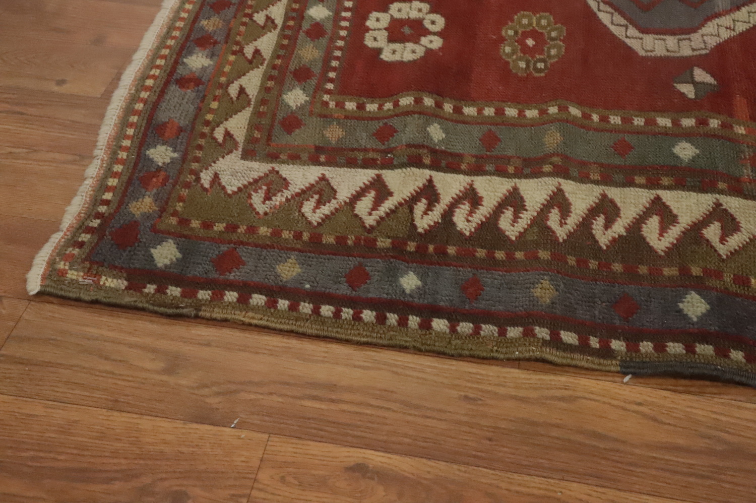 Pre-1900 Antique Kazak Vegetable Dye Rug 5x7