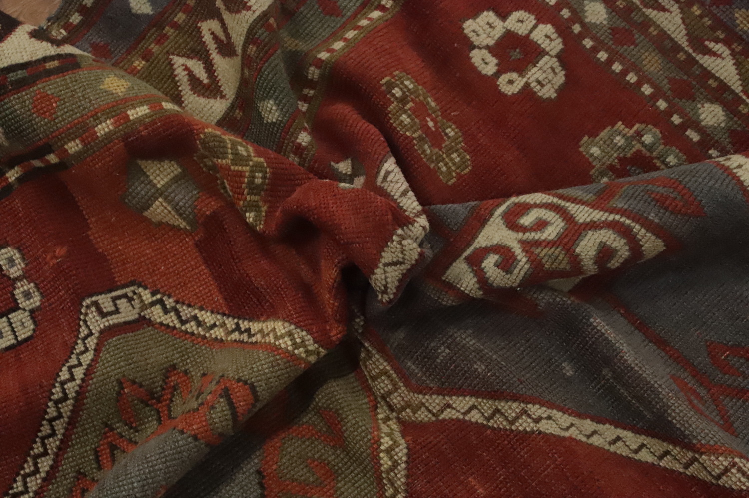 Pre-1900 Antique Kazak Vegetable Dye Rug 5x7
